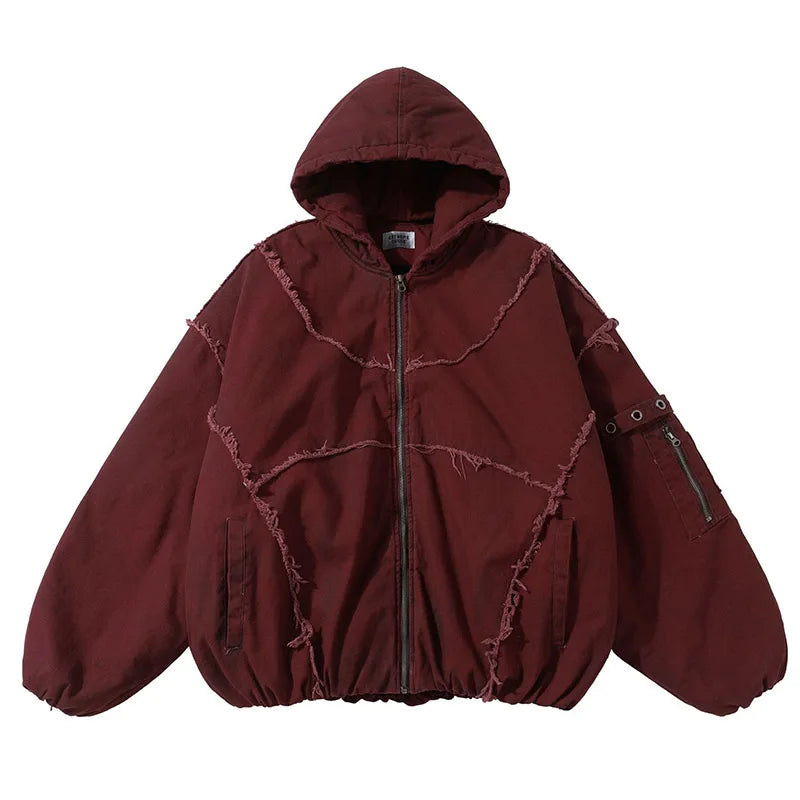 Vintage Overszied Hip Hop Jackets Harakuju Loose Streetwear Pullover Hoodies For Male