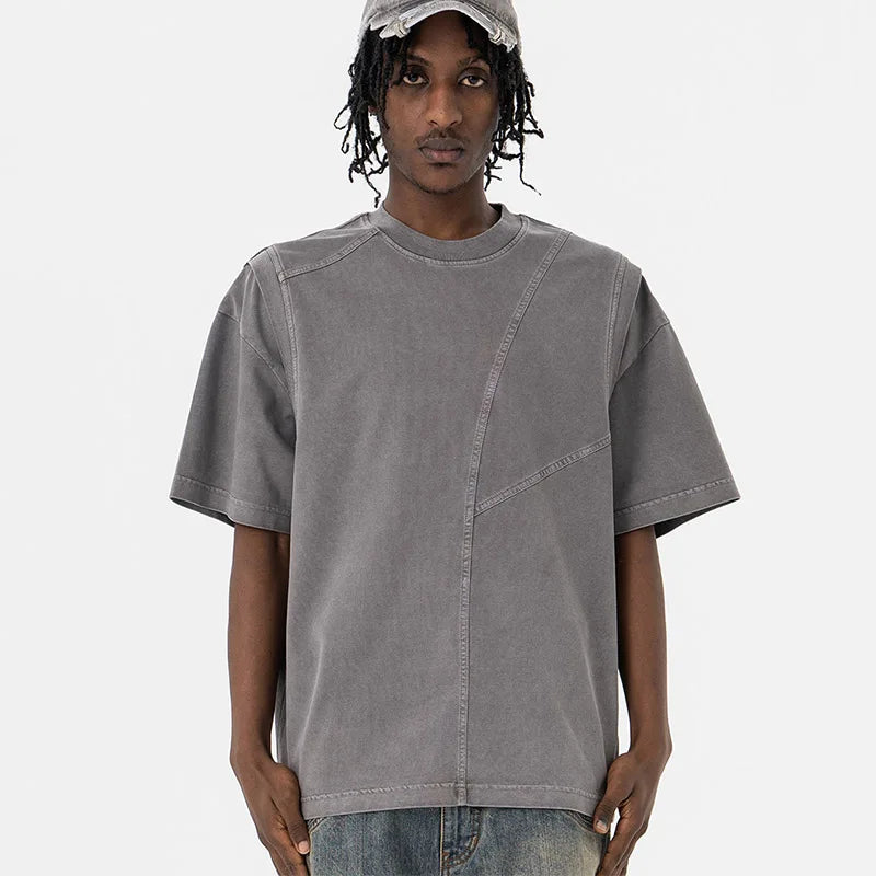 Vintage Oversized Casual T shirts Men Hip Hip Streetwear Top Tees Short Sleeves Harakuju