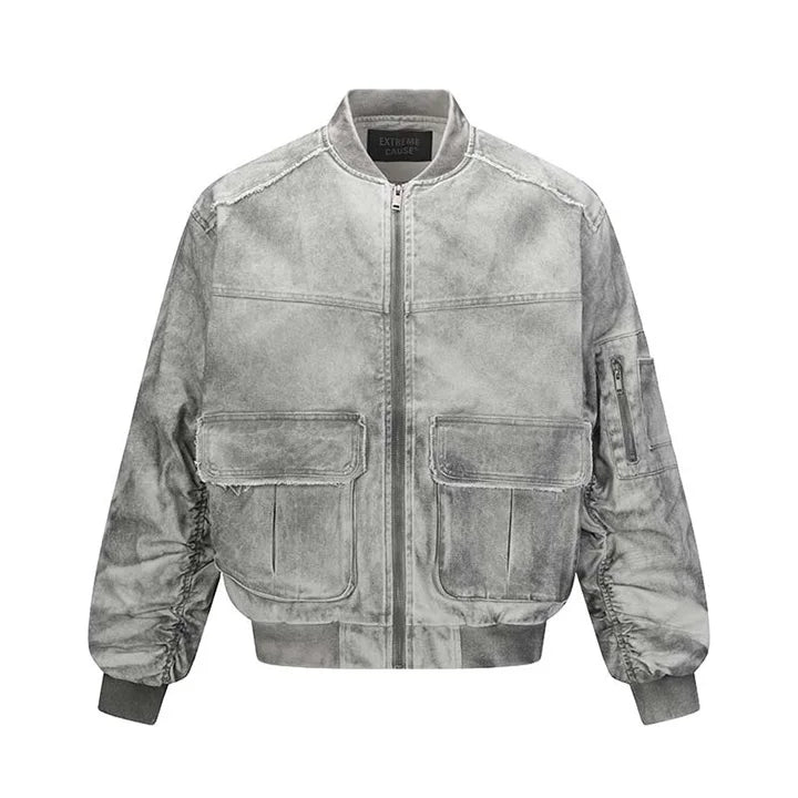 Vintage Hip Hop Cargo Jackets Coats Techwear Casual Streetwear Outwear Tops For Male Hi Street