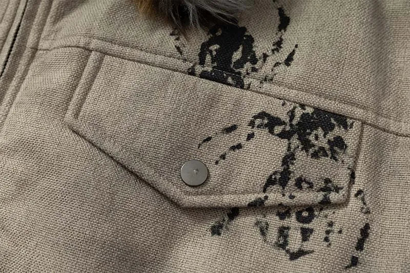 Oversized Winter Warm Casual Parka Coats Harakuju Fur Collar Thicken Thermal Outwear Jackets For Male