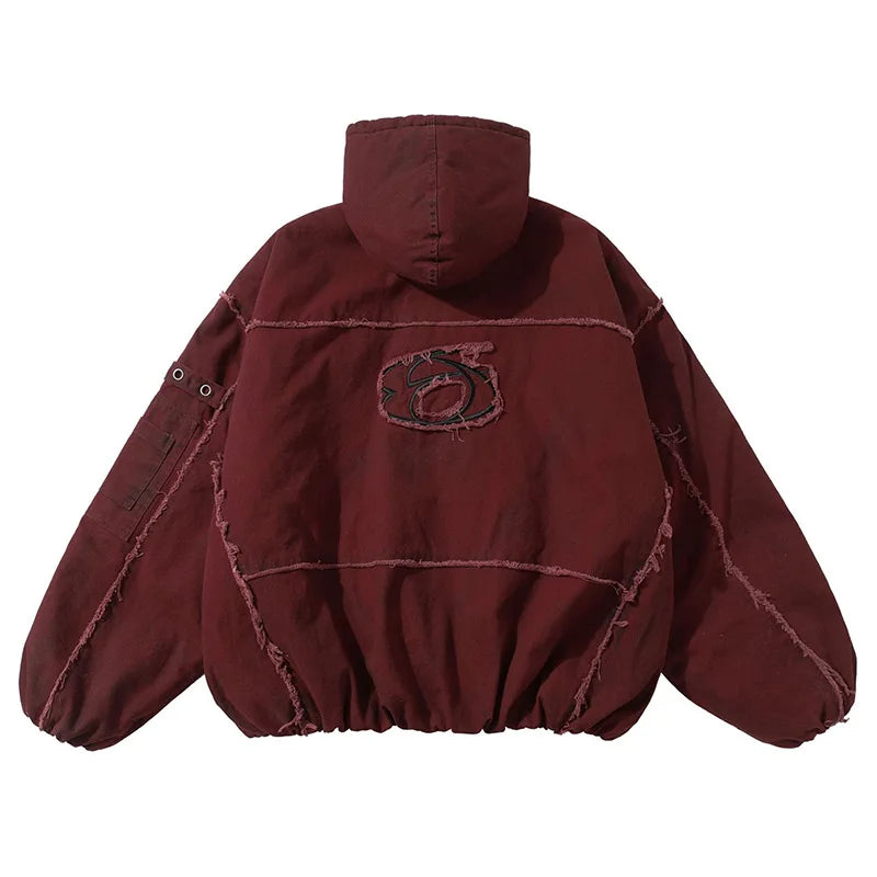 Vintage Overszied Hip Hop Jackets Harakuju Loose Streetwear Pullover Hoodies For Male