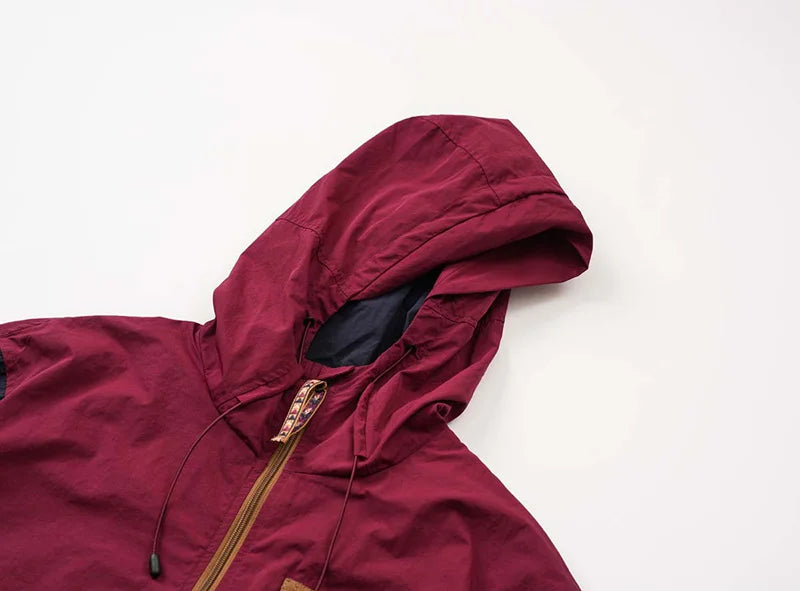 Fashion Hip Hop Cargo Jackets Color Block Patchwork Casual Outwear Coats For Male Streetwear