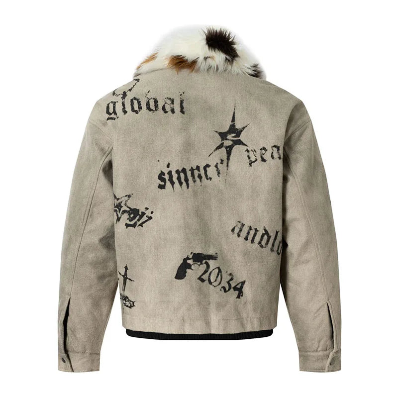 Oversized Winter Warm Casual Parka Coats Harakuju Fur Collar Thicken Thermal Outwear Jackets For Male