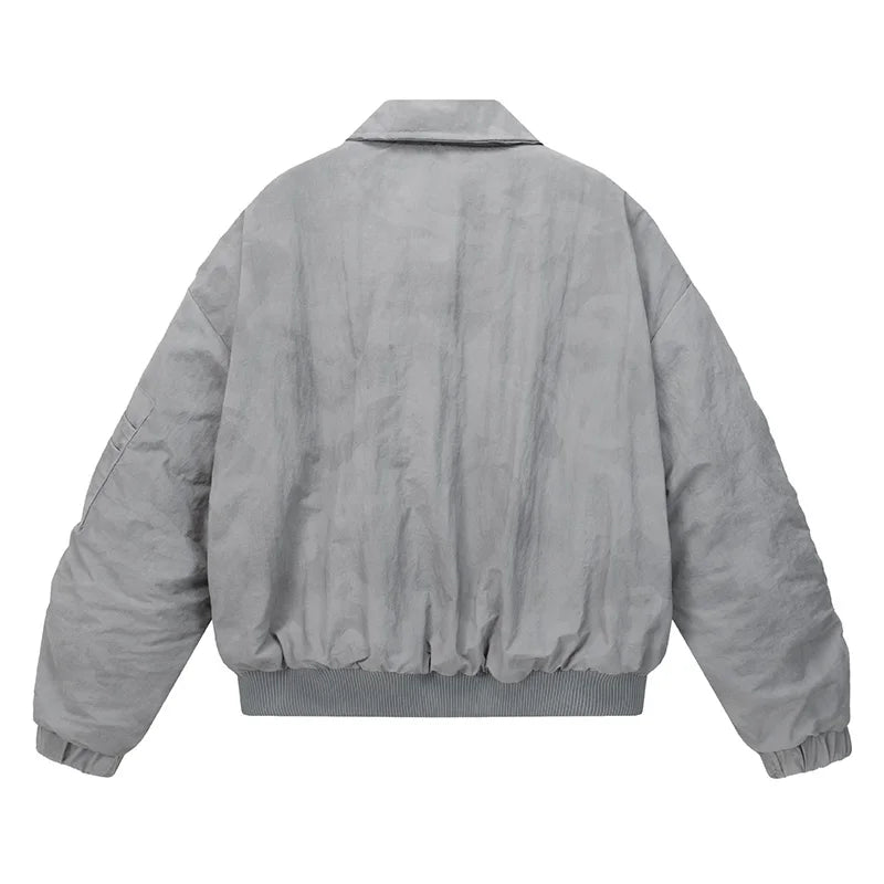 Vintage Hip Hop Warm Jacket Coats Streetwear Printed Harakuju Outwear Tops For Male Thermal