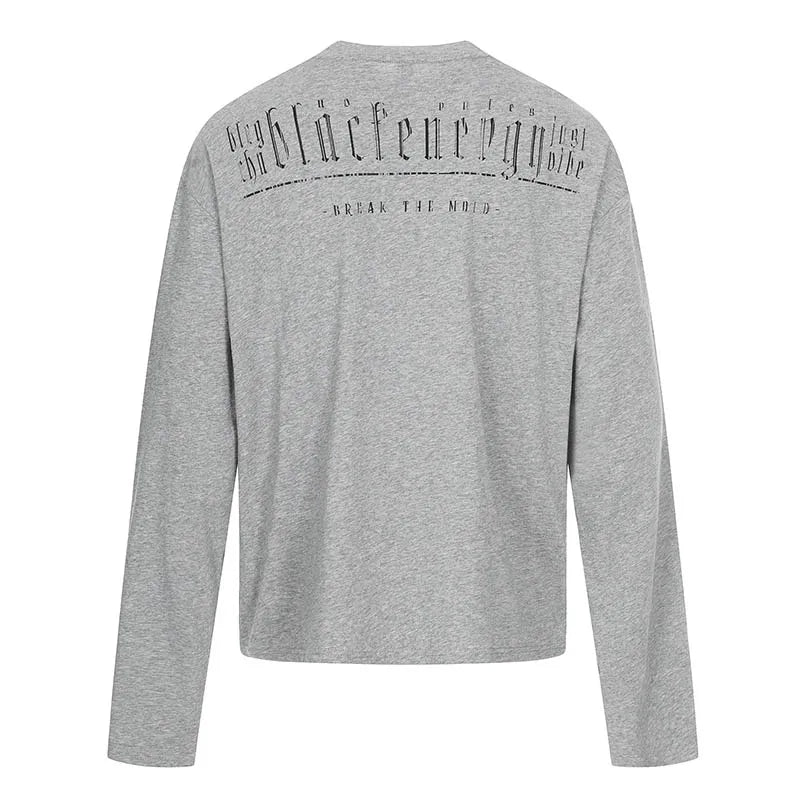 Fake Two Piece Patchwork T Shirts Hip Hop Streetwear Casual Top Tees Long Sleeves For Male Oversized