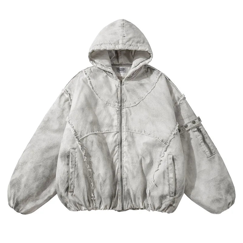 Vintage Overszied Hip Hop Jackets Harakuju Loose Streetwear Pullover Hoodies For Male