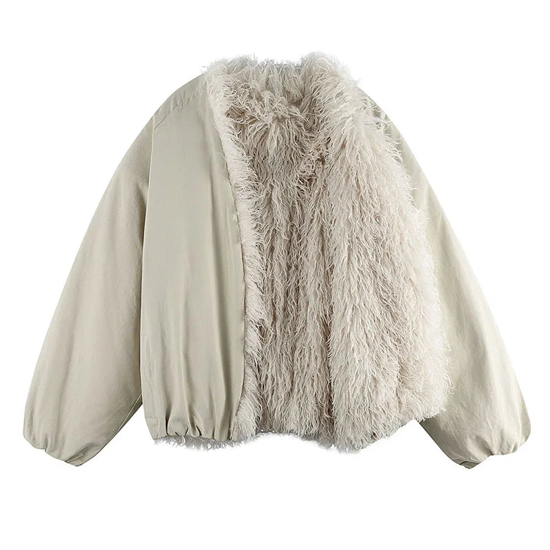 Winter Vintage Fleece Warm Parka Coats Harakuju Streetwear Oversized Outwear Jackets For Unisex