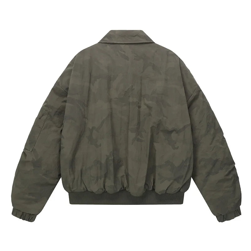 Vintage Hip Hop Warm Jacket Coats Streetwear Printed Harakuju Outwear Tops For Male Thermal