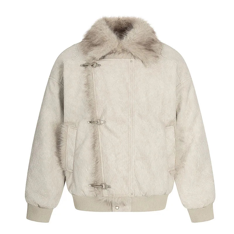 Winter Vintage Hip Hop Warm Jackets Coats Fur Collar Thermal Casual Parka Coats For Male Windbreak