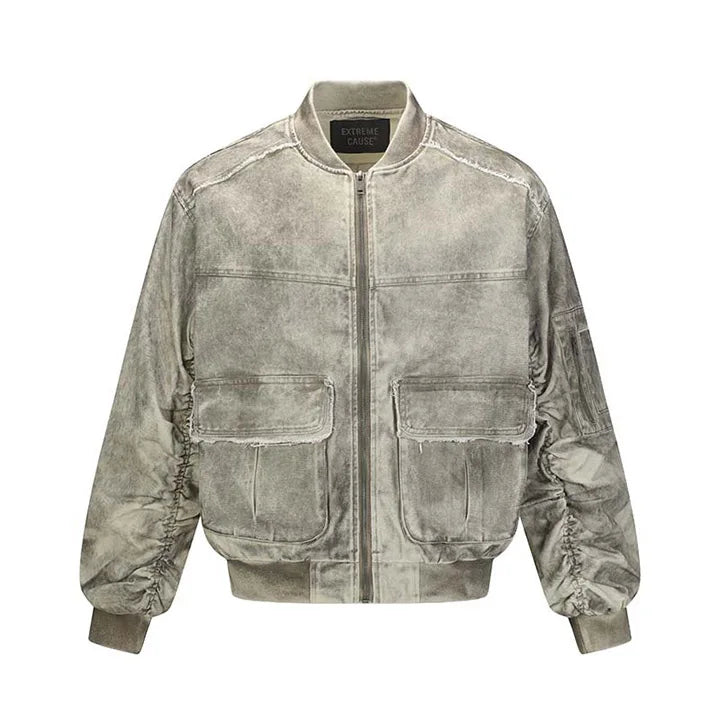 Vintage Hip Hop Cargo Jackets Coats Techwear Casual Streetwear Outwear Tops For Male Hi Street