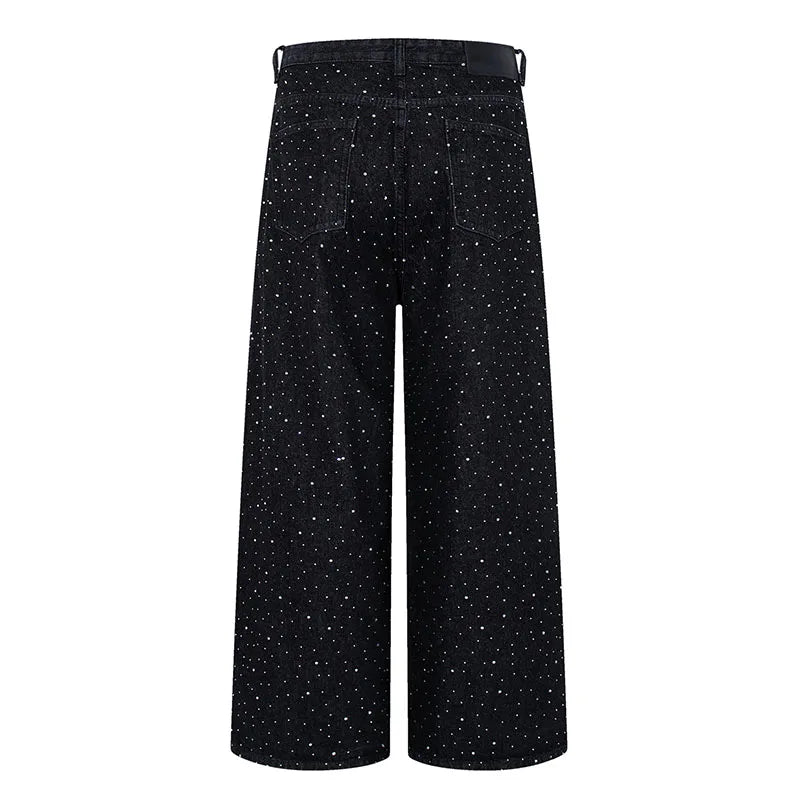 Vintage Hi Street Drill Printed Jeans Pants Washed Harakuju Streetwear Denim Trousers For Male Loose Fit