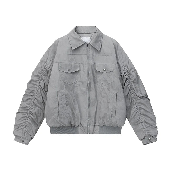 Vintage Hip Hop Warm Jacket Coats Streetwear Printed Harakuju Outwear Tops For Male Thermal