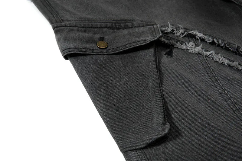 Vintage Hip Hop Loose Casual Jeans Pants Washed Harakuju Streetwear Denim Trousers For Male