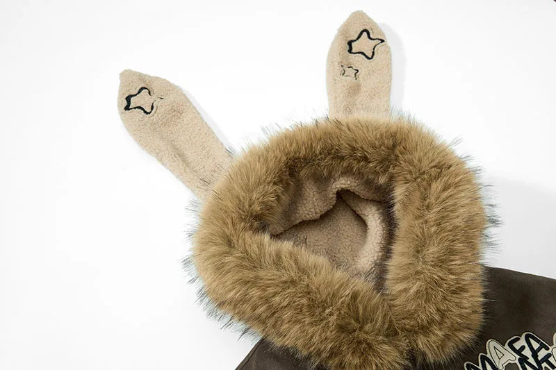 Vintage Winter Warm Parka Coats Fur Collar Thermal Casual Outwear Jackets For Male Windbreak