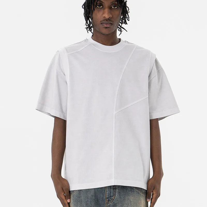 Vintage Oversized Casual T shirts Men Hip Hip Streetwear Top Tees Short Sleeves Harakuju