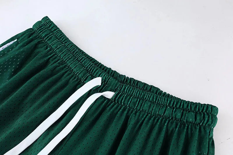 Hip Hop Flame Printed Shorts Streetwear Elastic Waist Casual Short Pants For Male Loose Fit