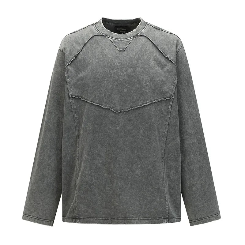 Vintage Hip Hop Casual T-shirt Harakuju Streetwear Top Tees For Male Spring Autumn