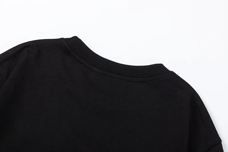 Fashion Hip Hop Long Sleeves T-shirt Embroidery Streetwear Casual Top Tees For Male Spring Autumn