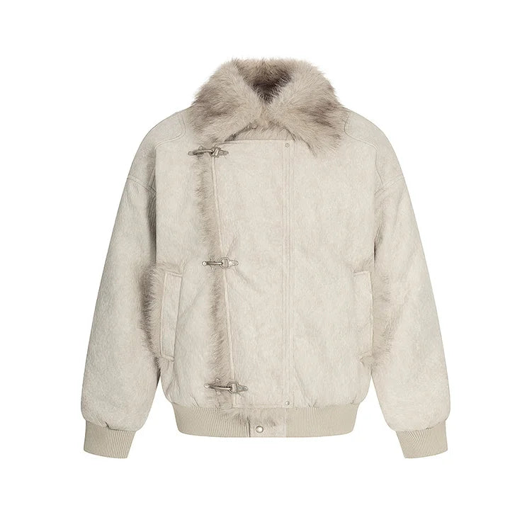 Winter Vintage Hip Hop Warm Jackets Coats Fur Collar Thermal Casual Parka Coats For Male Windbreak