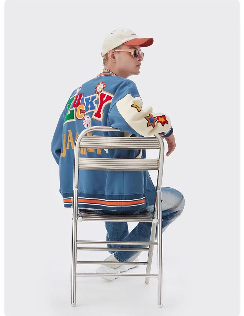 Oversized Hip Hop Baseball Jackets Embroidery Streetwear Casual Outwear Coats For Male Patchwork