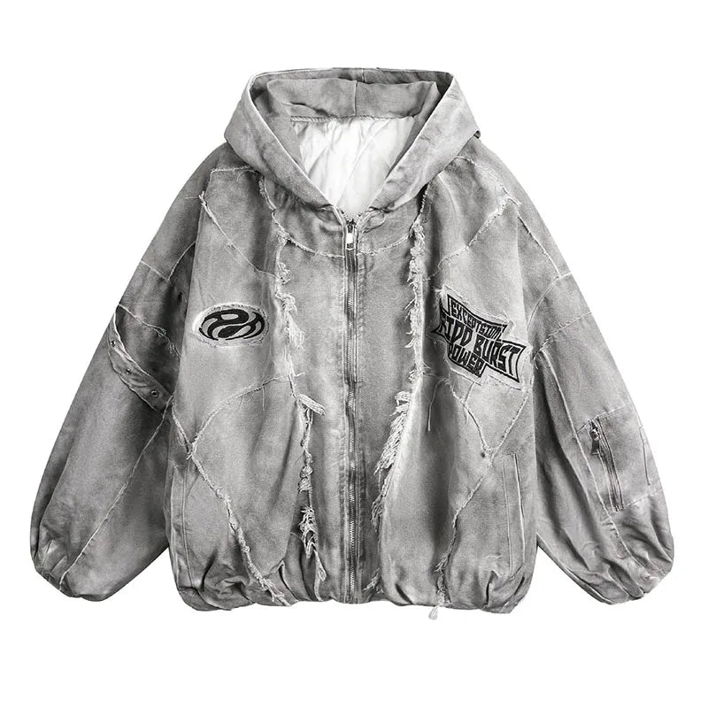 Hip Hop Harakuju Oversized Jackets Coats Streetwear Warm Outwear Tops For Male Vintage Thermal