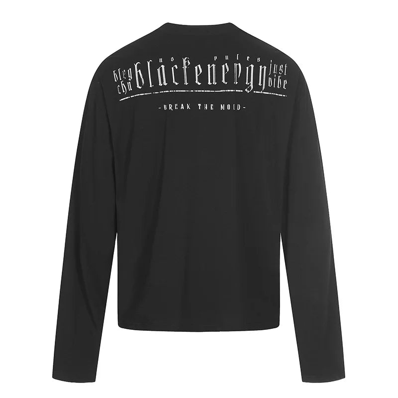 Fake Two Piece Patchwork T Shirts Hip Hop Streetwear Casual Top Tees Long Sleeves For Male Oversized