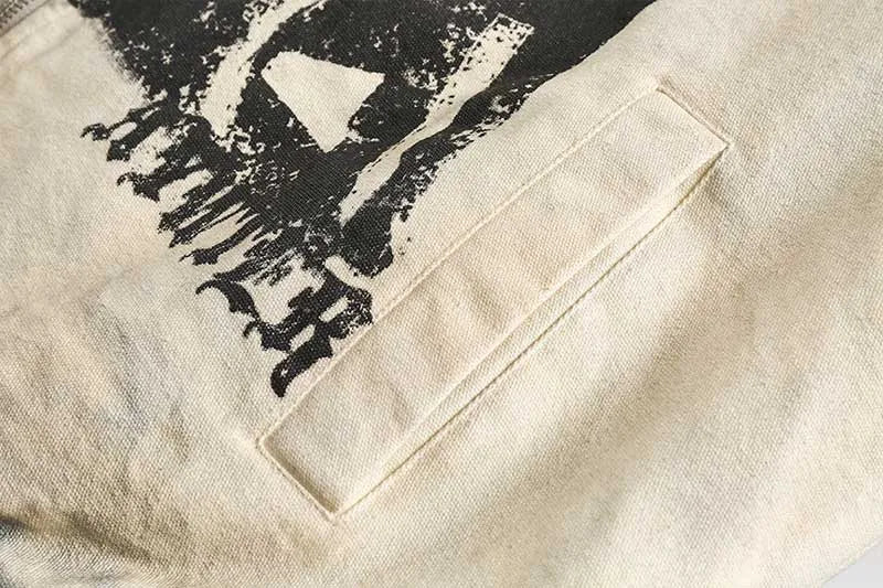 Graffiti Printed Hip Hop Ovesized Jackets Streetwear Vintage Outwear Coats For Male Harakuju