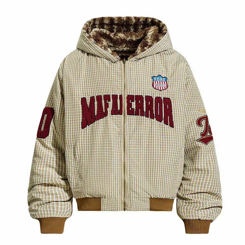 Winter Vintage Warm Fleece Parka Coats Both Side Wear Casual Outwear Jackets For Male Thermal